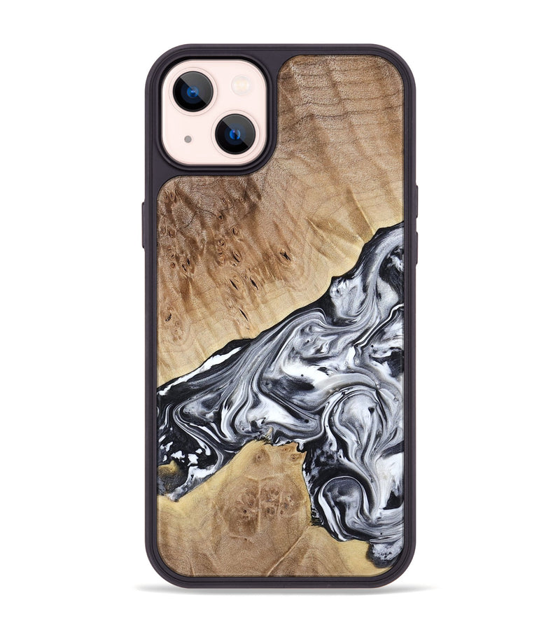 iPhone 14 Plus Wood Phone Case - Gary (Black & White, 778323)
