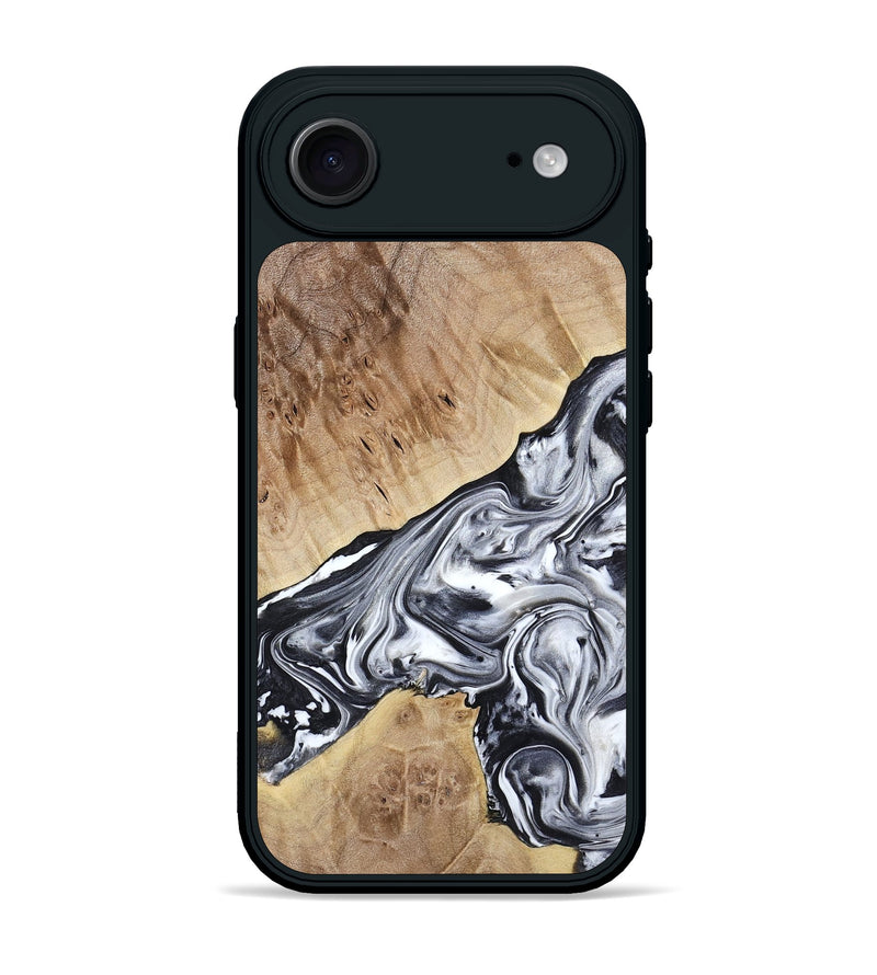 iPhone 17 Air Wood Phone Case - Gary (Black & White, 778323)