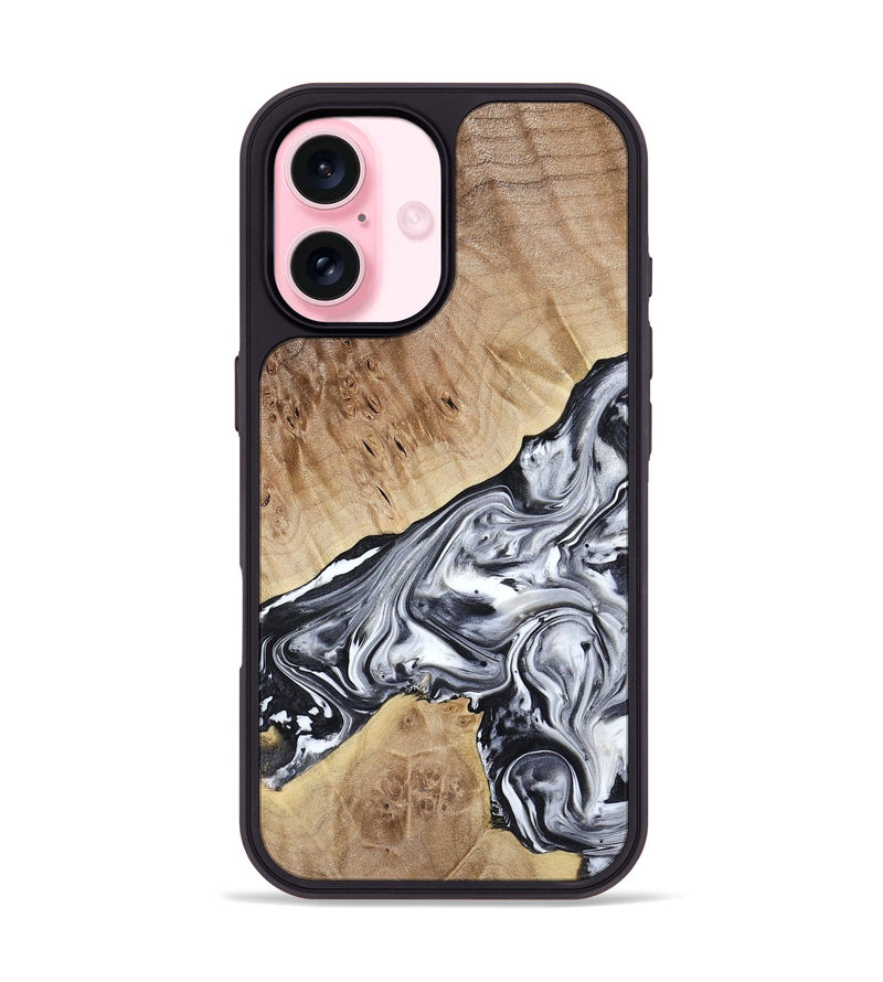iPhone 17 Wood Phone Case - Gary (Black & White, 778323)