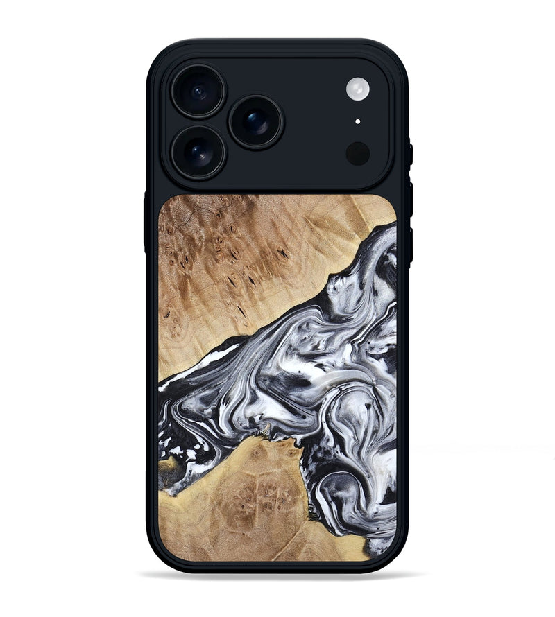 iPhone 17 Pro Max Wood Phone Case - Gary (Black & White, 778323)
