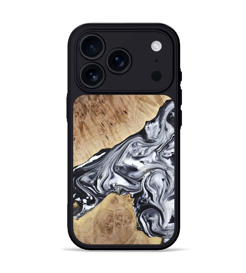 iPhone 17 Pro Wood Phone Case - Gary (Black & White, 778323)