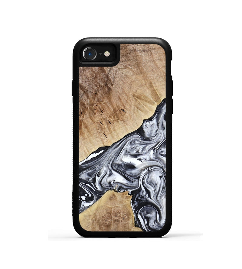 iPhone SE Wood Phone Case - Gary (Black & White, 778323)