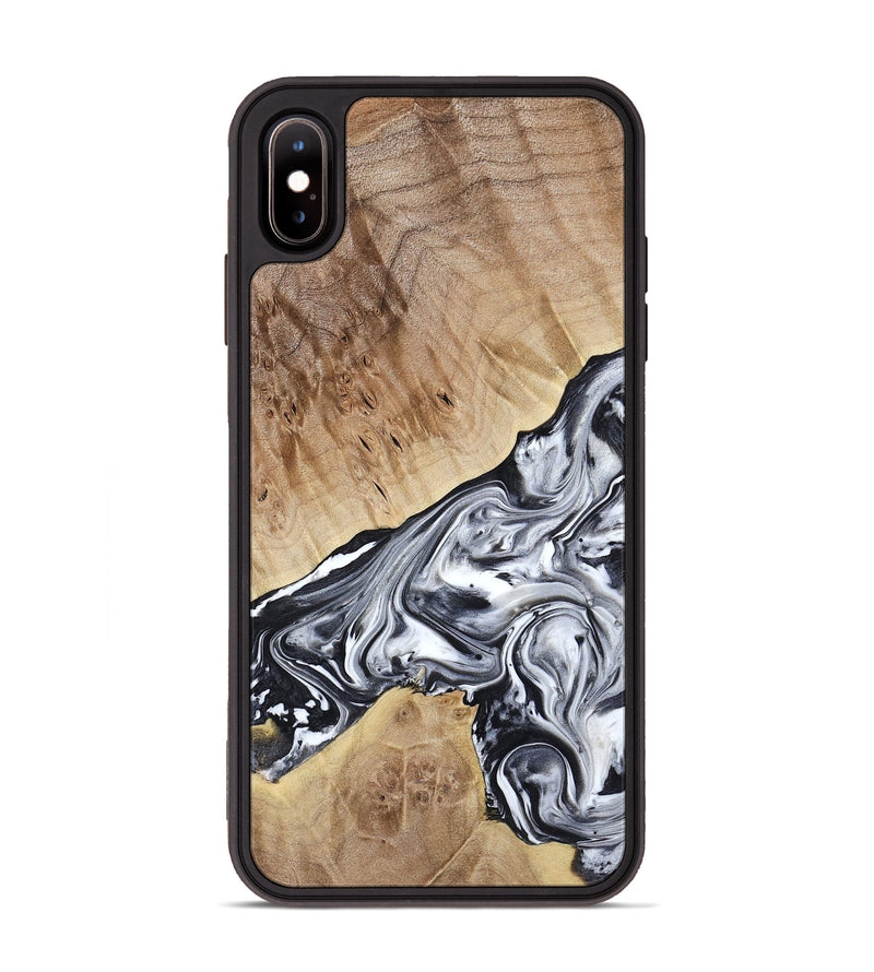 iPhone Xs Max Wood Phone Case - Gary (Black & White, 778323)
