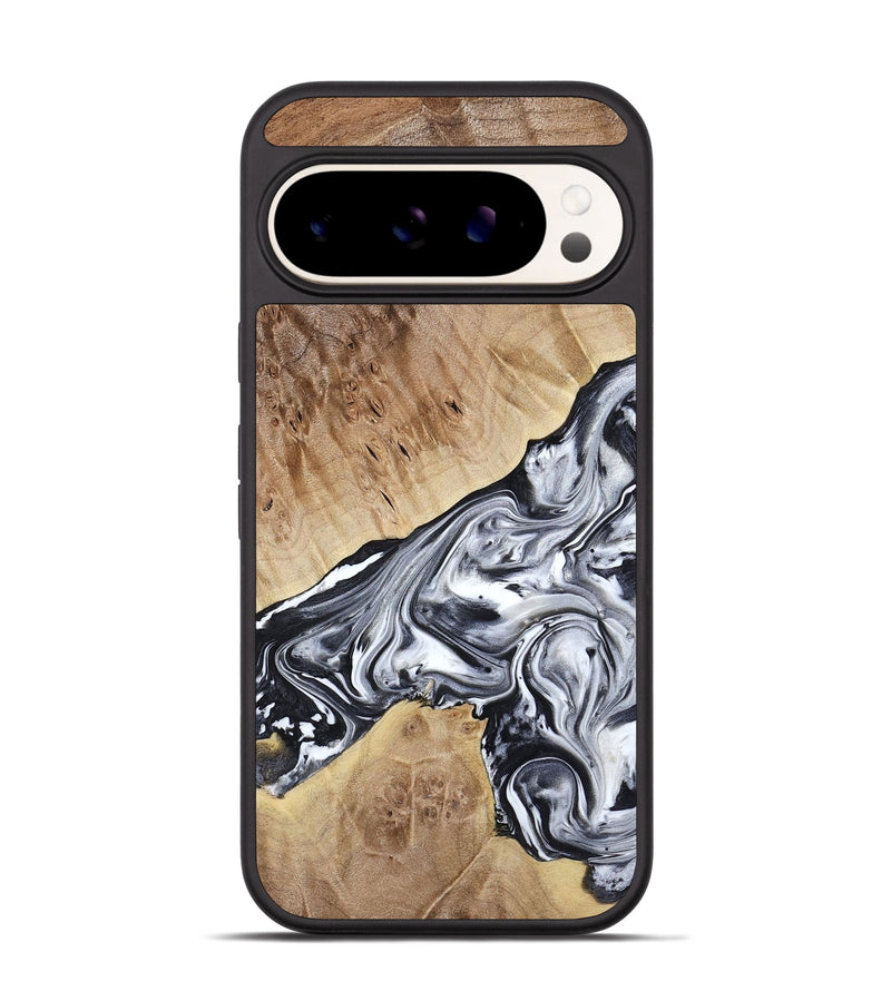 Pixel 9 Pro Wood Phone Case - Gary (Black & White, 778323)