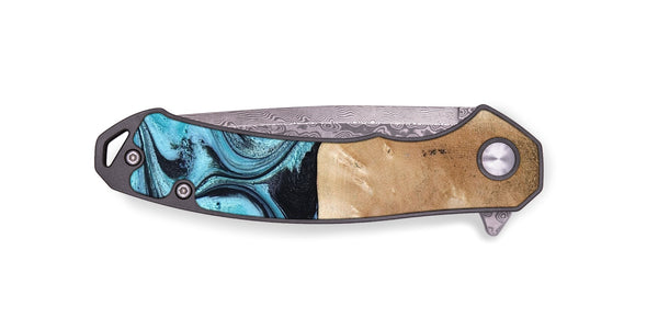 EDC Wood Pocket Knife - Wells (Blue, 778376)