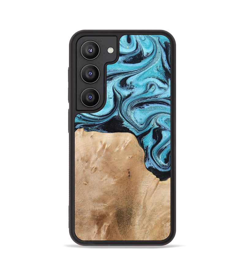 Galaxy S23 Wood Phone Case - Wells (Blue, 778376)