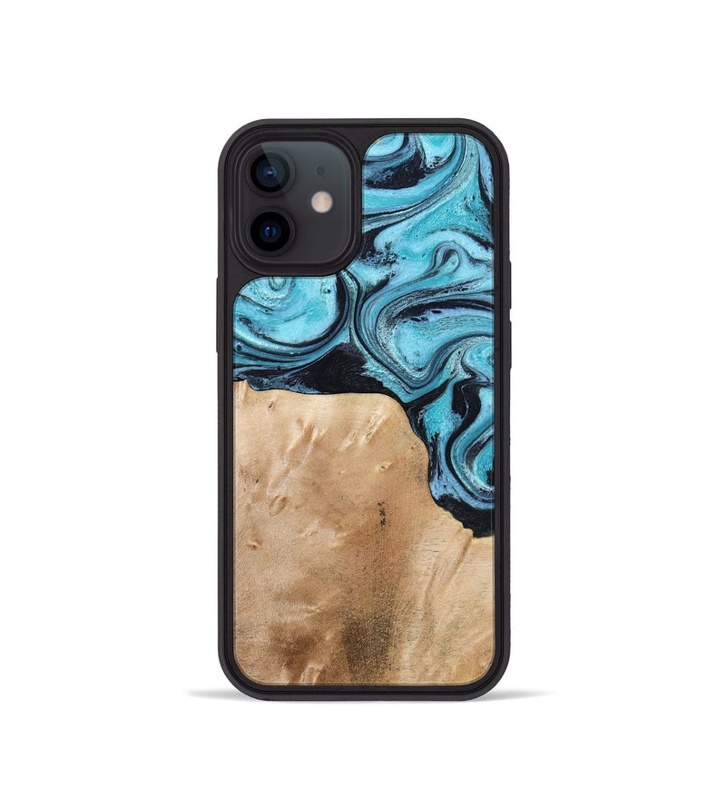 iPhone 12 mini Wood Phone Case - Wells (Blue, 778376)