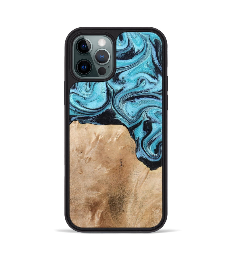 iPhone 12 Pro Wood Phone Case - Wells (Blue, 778376)