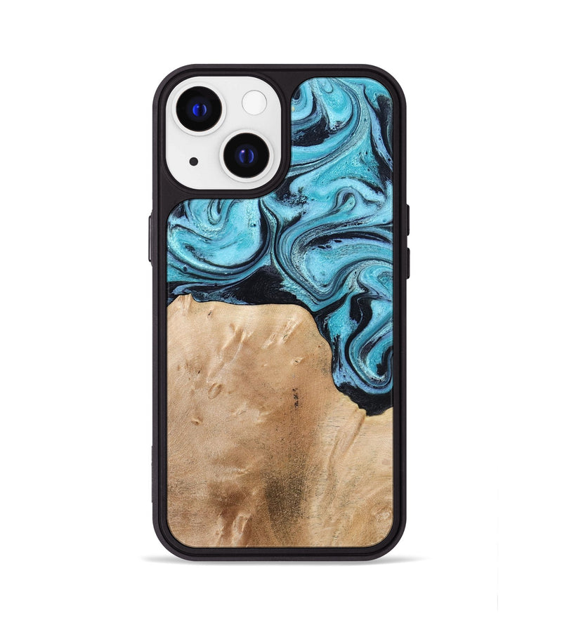 iPhone 13 Wood Phone Case - Wells (Blue, 778376)