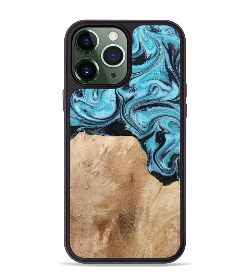 iPhone 13 Pro Max Wood Phone Case - Wells (Blue, 778376)
