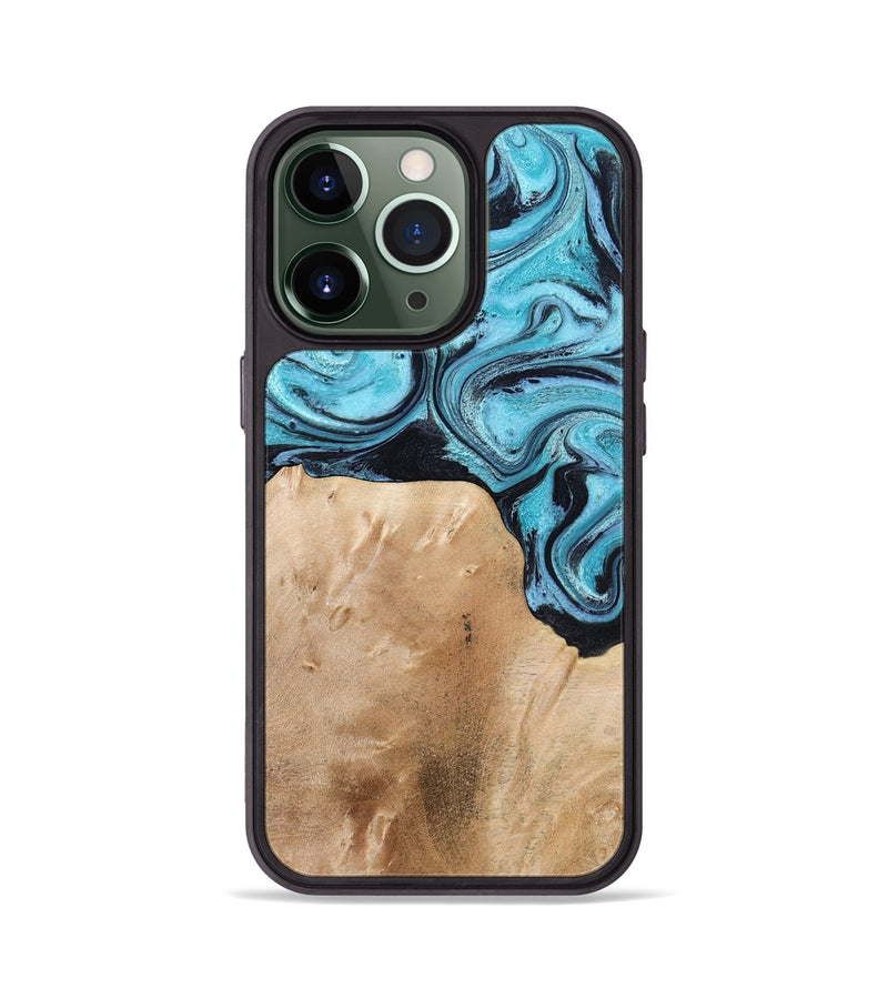 iPhone 13 Pro Wood Phone Case - Wells (Blue, 778376)
