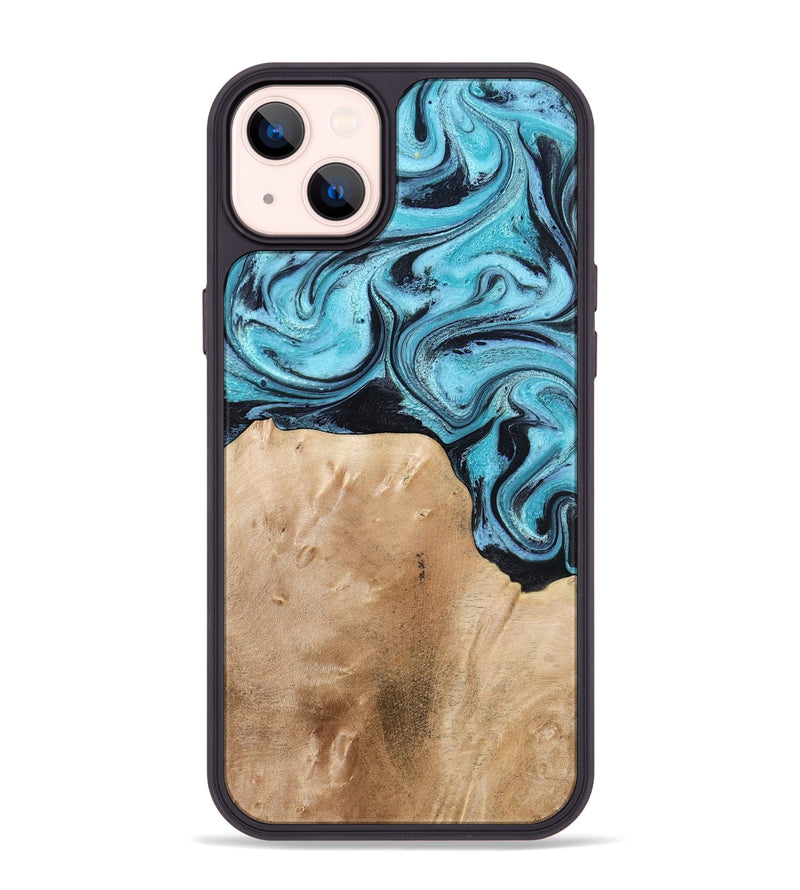 iPhone 14 Plus Wood Phone Case - Wells (Blue, 778376)