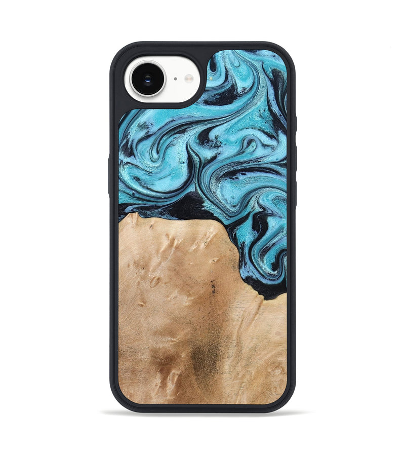 iPhone 16e Wood Phone Case - Wells (Blue, 778376)