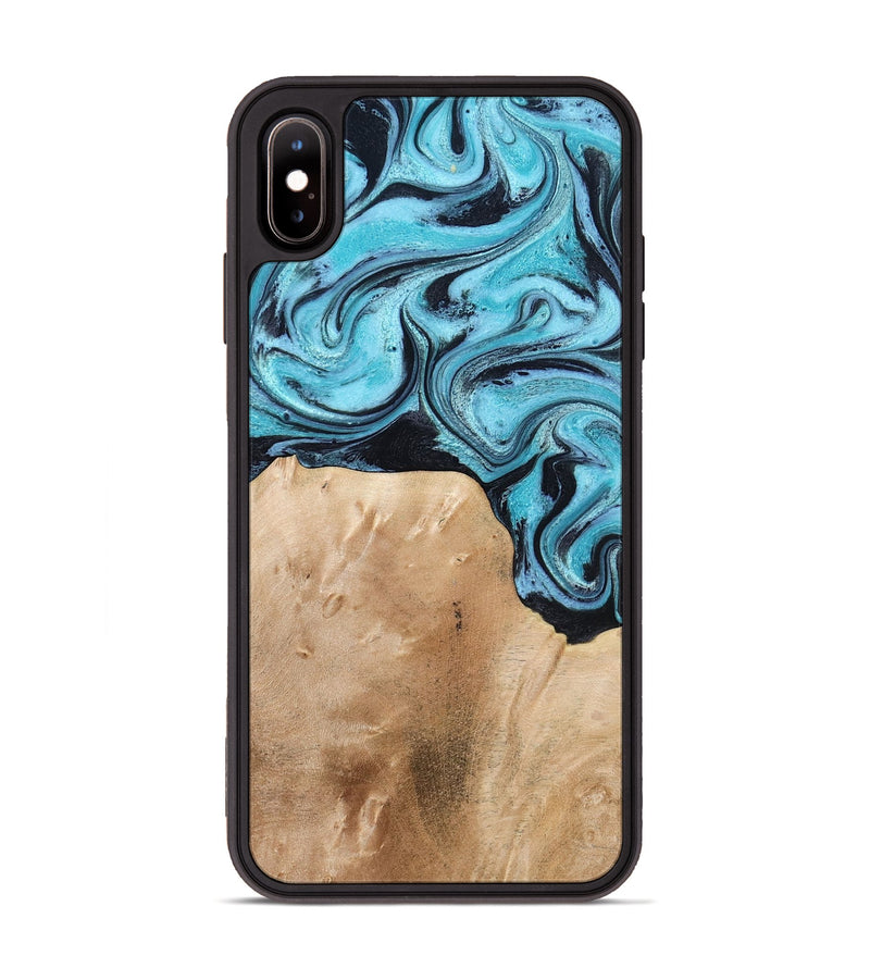 iPhone Xs Max Wood Phone Case - Wells (Blue, 778376)