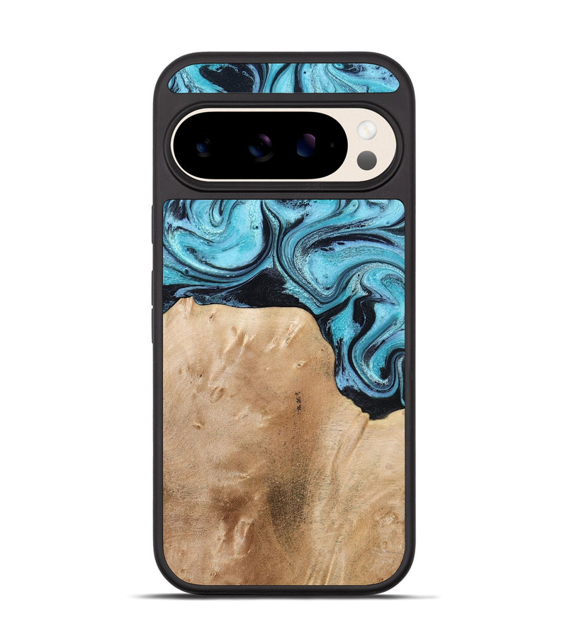 Pixel 10 Wood Phone Case - Wells (Blue, 778376)