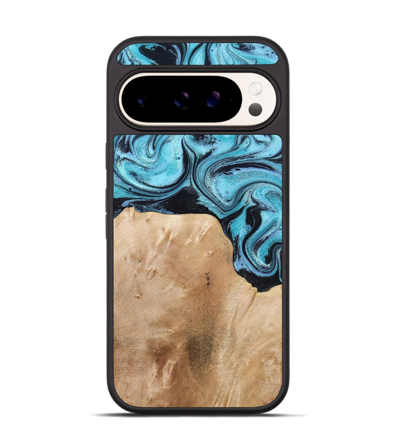 Pixel 9 Wood Phone Case - Wells (Blue, 778376)