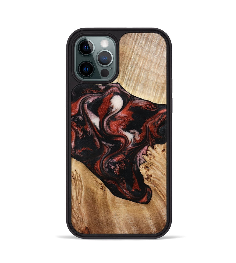 iPhone 12 Pro Wood Phone Case - Talia (Red, 778554)