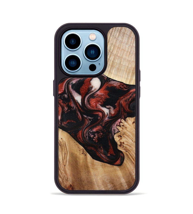 iPhone 14 Pro Wood Phone Case - Talia (Red, 778554)