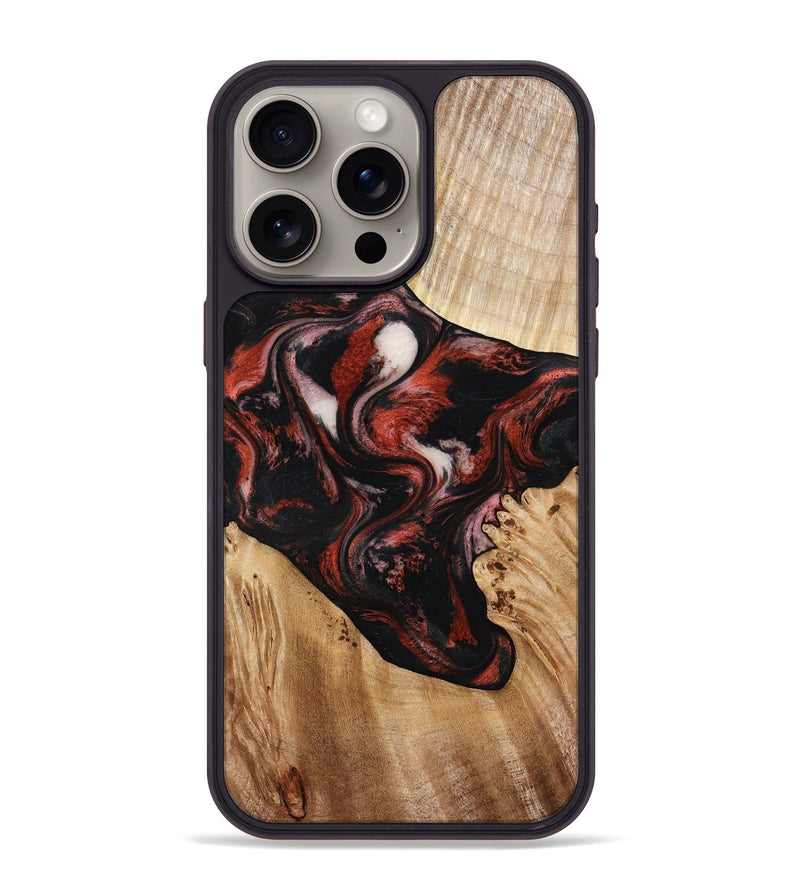 iPhone 15 Pro Max Wood Phone Case - Talia (Red, 778554)