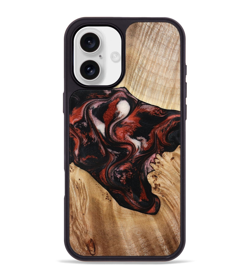 iPhone 16 Plus Wood Phone Case - Talia (Red, 778554)
