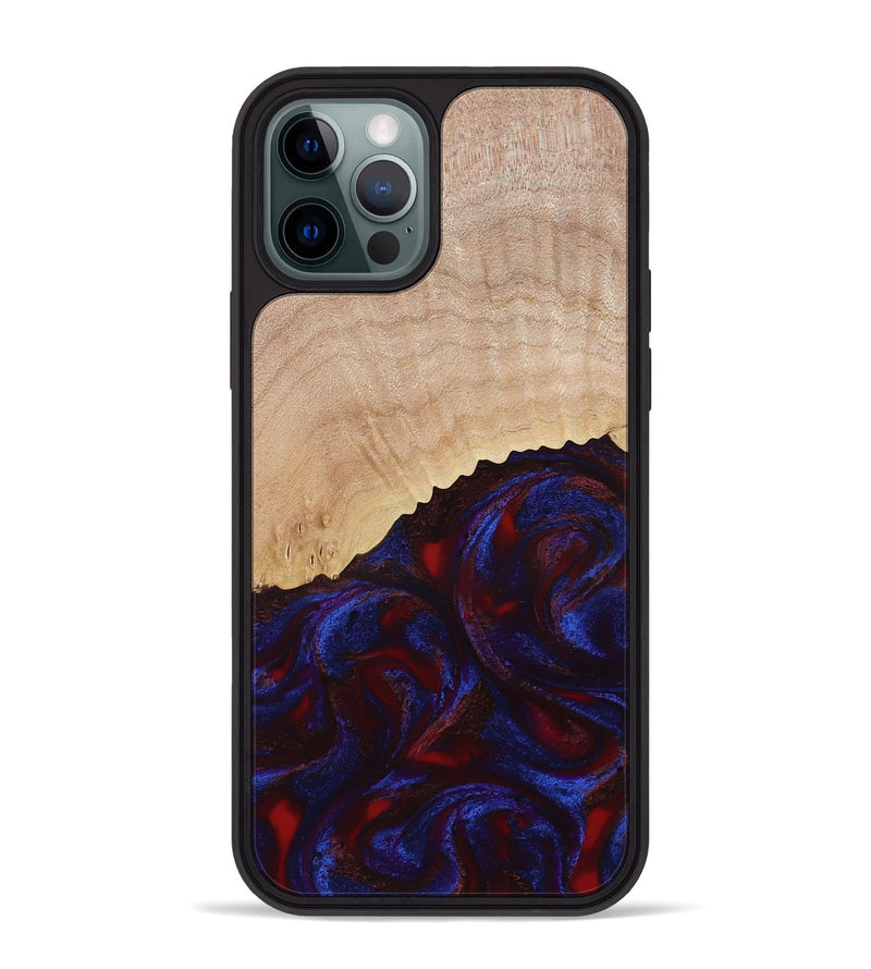 iPhone 12 Pro Max Wood Phone Case - Alfredo (Red, 778555)