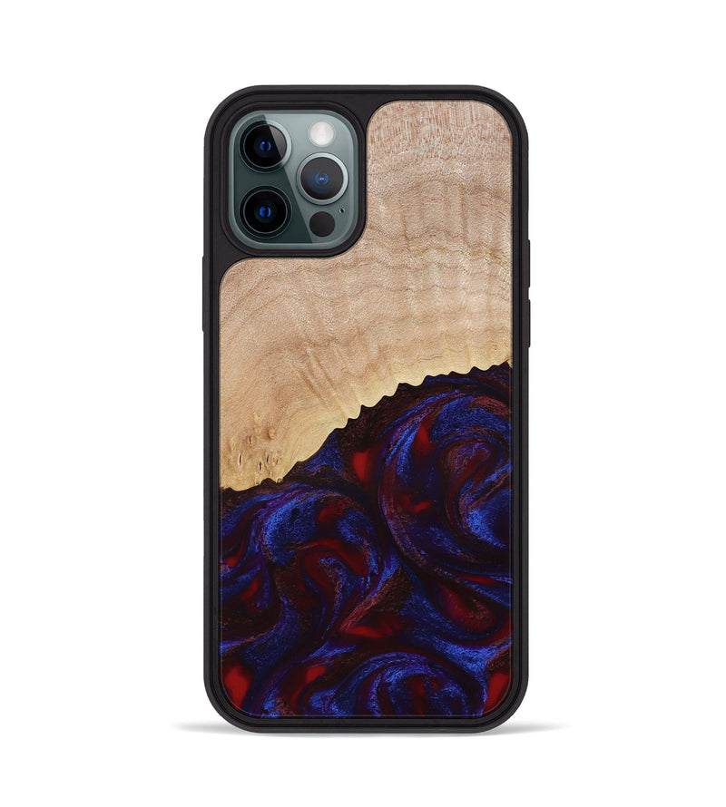 iPhone 12 Pro Wood Phone Case - Alfredo (Red, 778555)