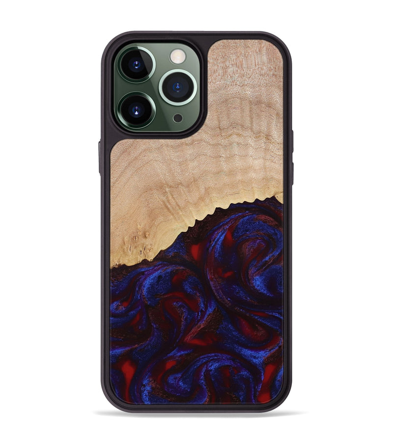 iPhone 13 Pro Max Wood Phone Case - Alfredo (Red, 778555)