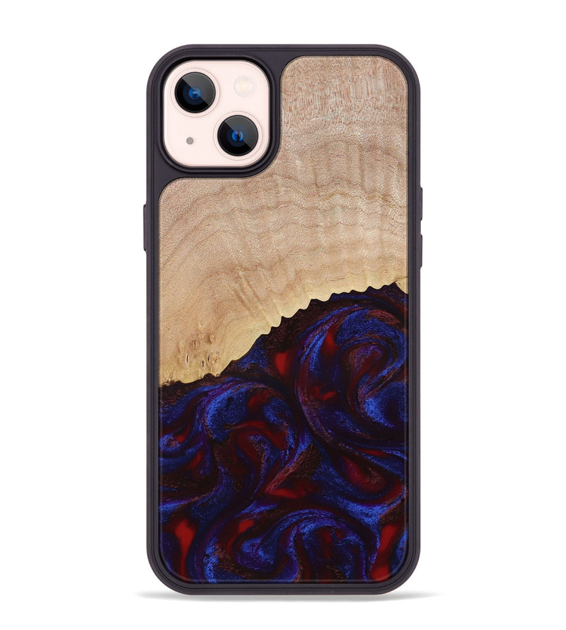iPhone 14 Plus Wood Phone Case - Alfredo (Red, 778555)