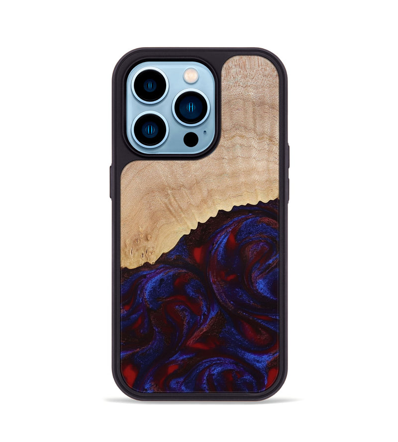 iPhone 14 Pro Wood Phone Case - Alfredo (Red, 778555)