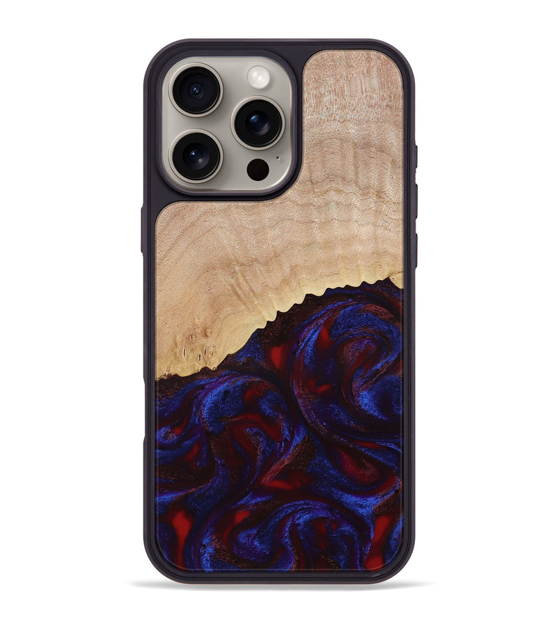 iPhone 16 Pro Max Wood Phone Case - Alfredo (Red, 778555)