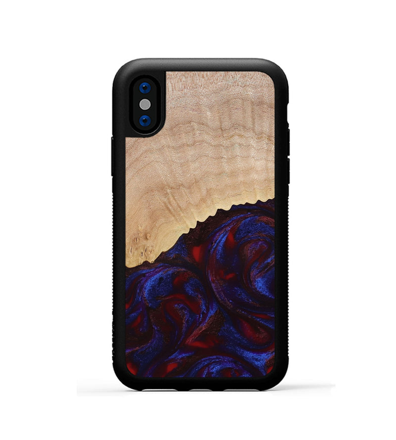 iPhone Xs Wood Phone Case - Alfredo (Red, 778555)