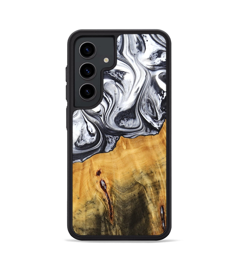 Galaxy S24 Wood Phone Case - Dirk (Black & White, 778559)