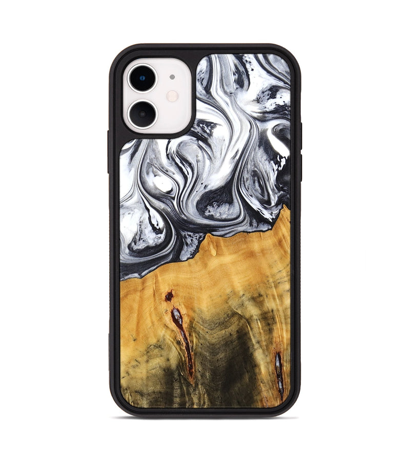 iPhone 11 Wood Phone Case - Dirk (Black & White, 778559)