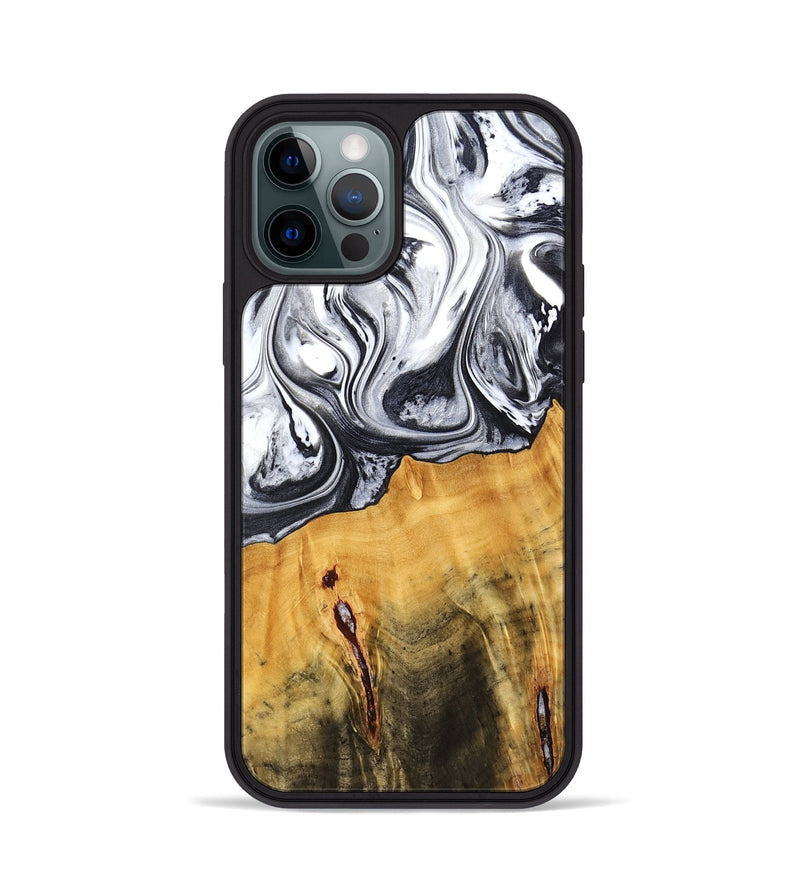 iPhone 12 Pro Wood Phone Case - Dirk (Black & White, 778559)