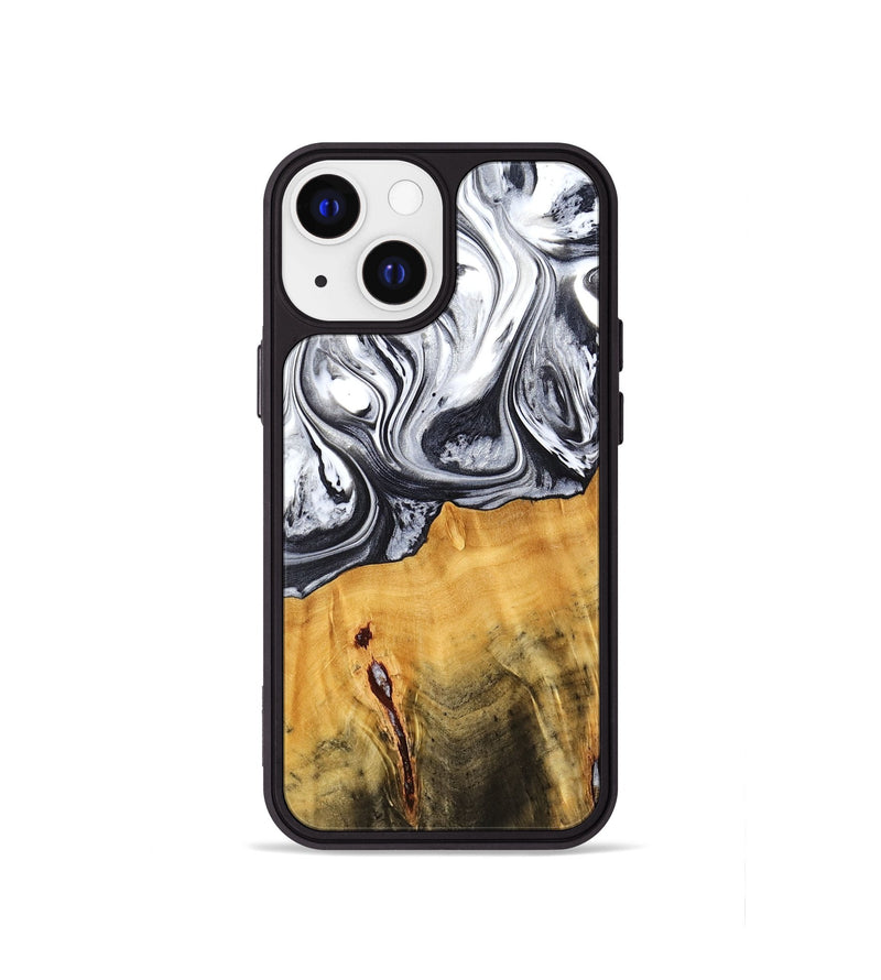 iPhone 13 mini Wood Phone Case - Dirk (Black & White, 778559)