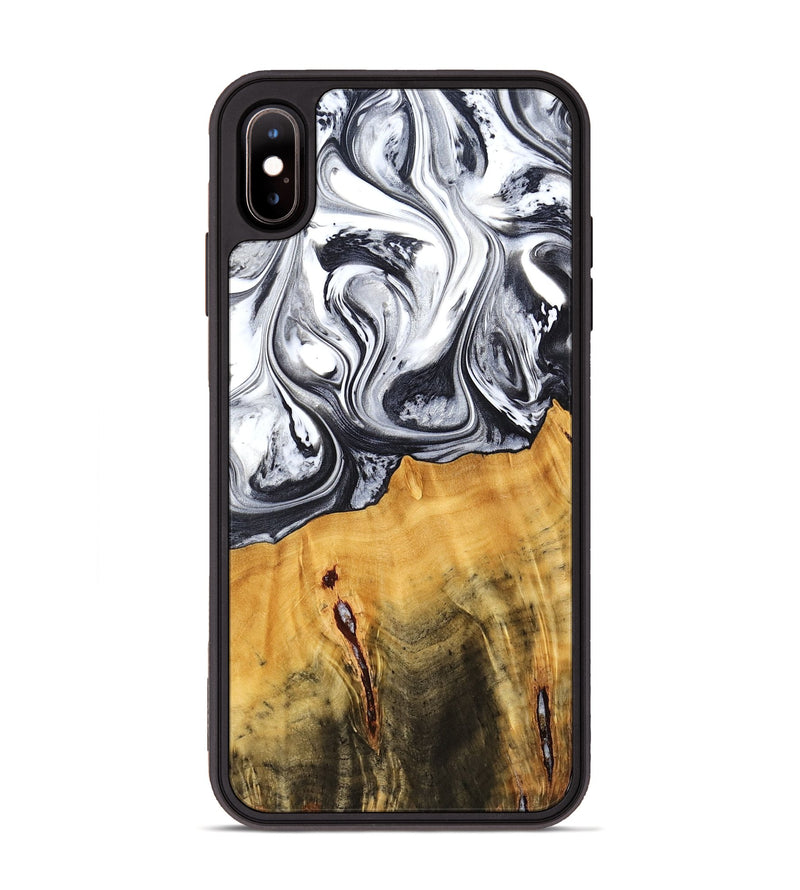 iPhone Xs Max Wood Phone Case - Dirk (Black & White, 778559)
