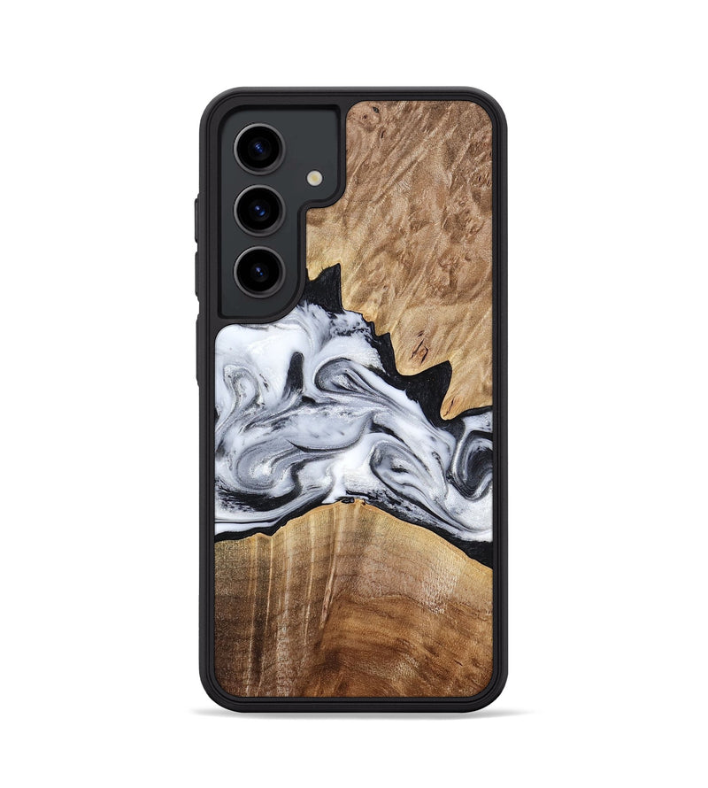 Galaxy S24 Wood Phone Case - Thurman (Black & White, 778560)