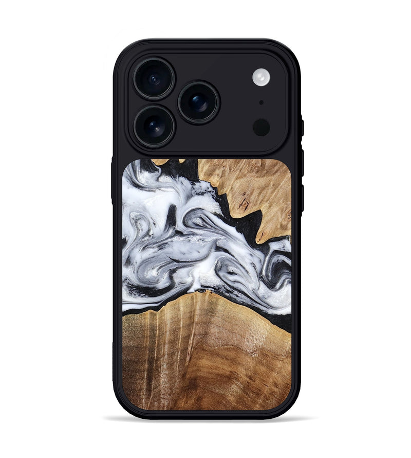 iPhone 17 Pro Wood Phone Case - Thurman (Black & White, 778560)
