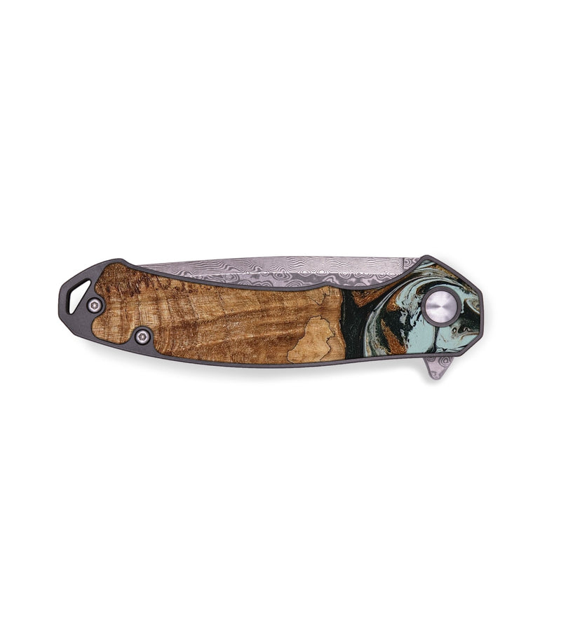 EDC Wood Pocket Knife - Osman (Green, 778654)