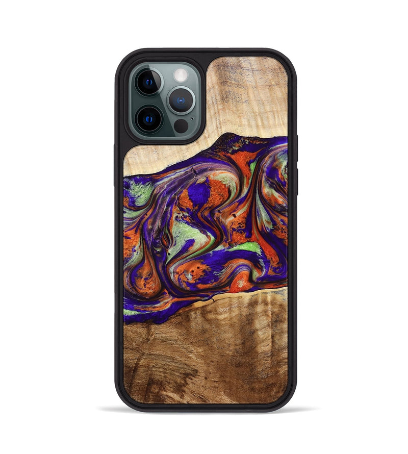 iPhone 12 Pro Wood Phone Case - Jaliyah (Purple, 778806)