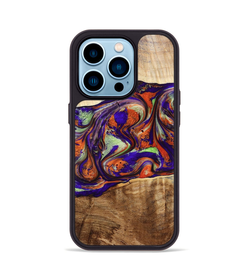iPhone 14 Pro Wood Phone Case - Jaliyah (Purple, 778806)