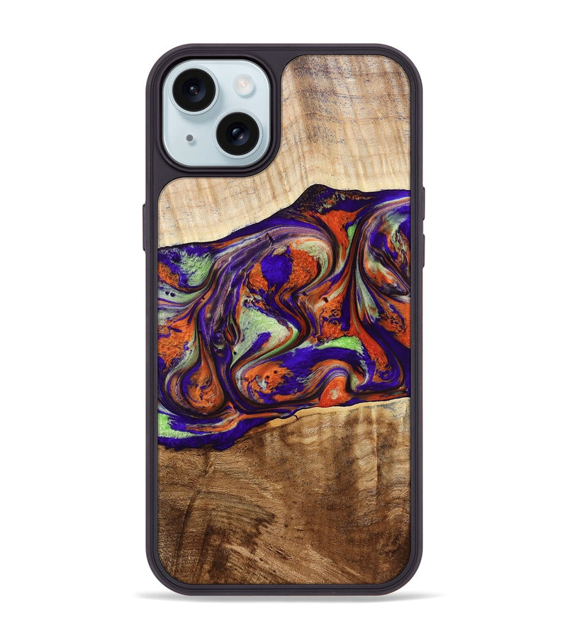 iPhone 15 Plus Wood Phone Case - Jaliyah (Purple, 778806)