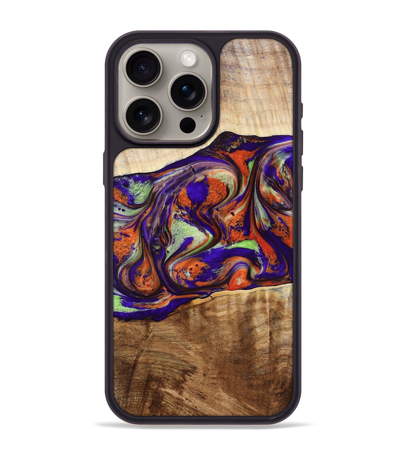 iPhone 15 Pro Max Wood Phone Case - Jaliyah (Purple, 778806)