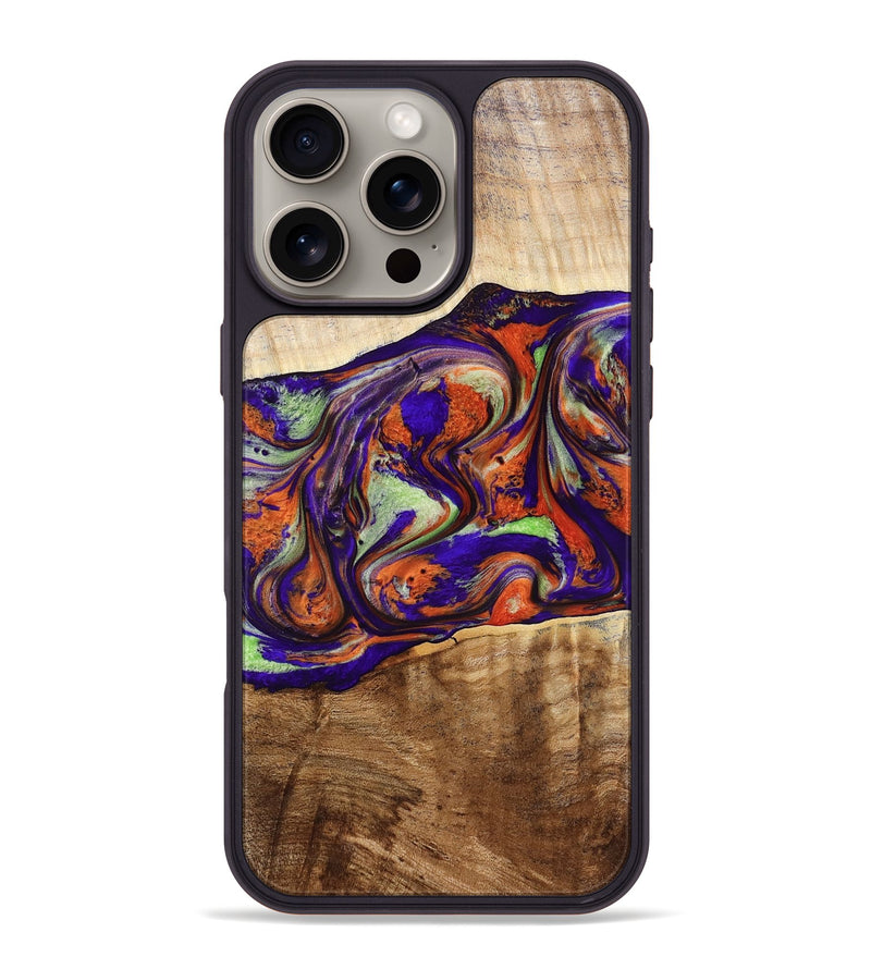 iPhone 16 Pro Max Wood Phone Case - Jaliyah (Purple, 778806)