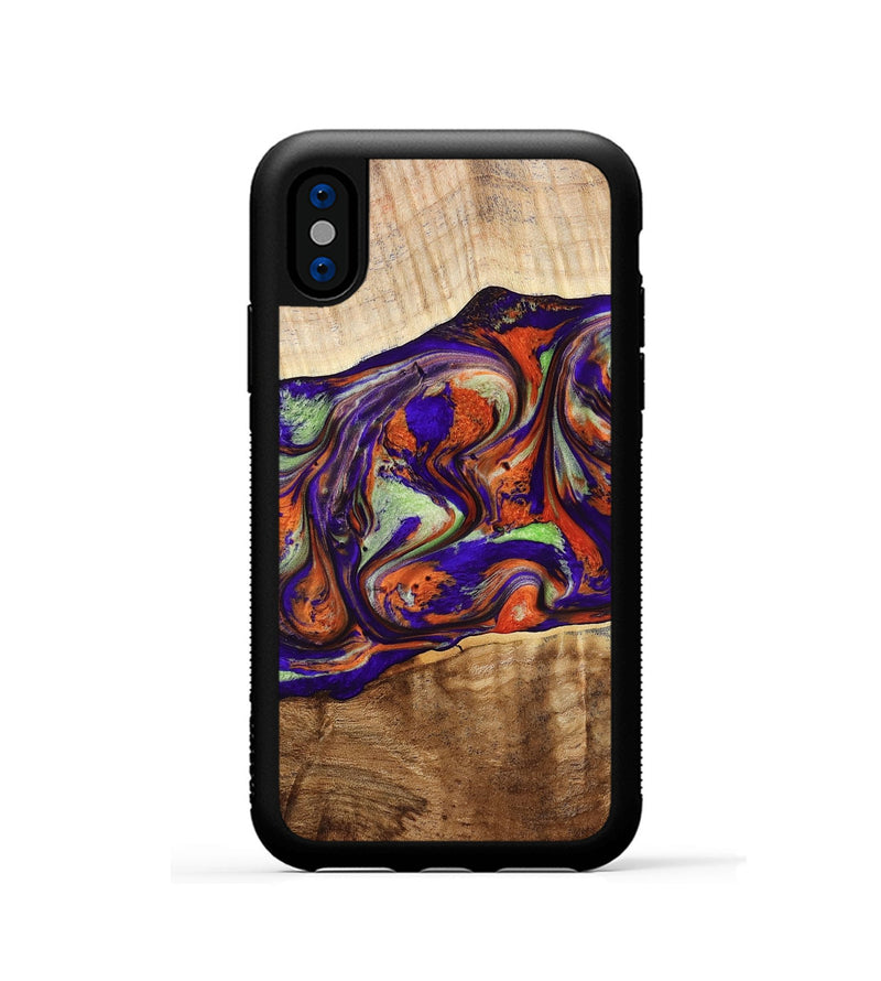 iPhone Xs Wood Phone Case - Jaliyah (Purple, 778806)