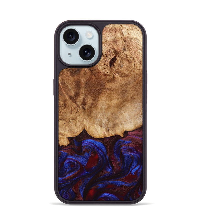 iPhone 15 Wood Phone Case - Tanisha (Red, 778808)