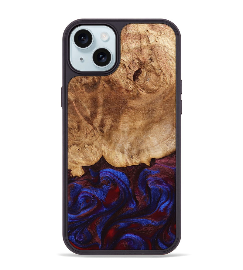 iPhone 15 Plus Wood Phone Case - Tanisha (Red, 778808)