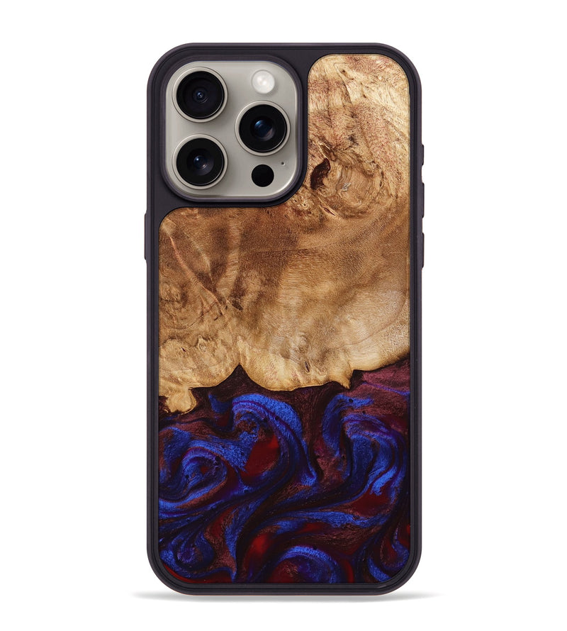 iPhone 15 Pro Max Wood Phone Case - Tanisha (Red, 778808)