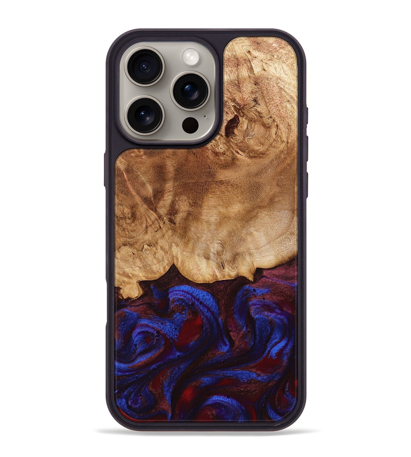 iPhone 16 Pro Max Wood Phone Case - Tanisha (Red, 778808)
