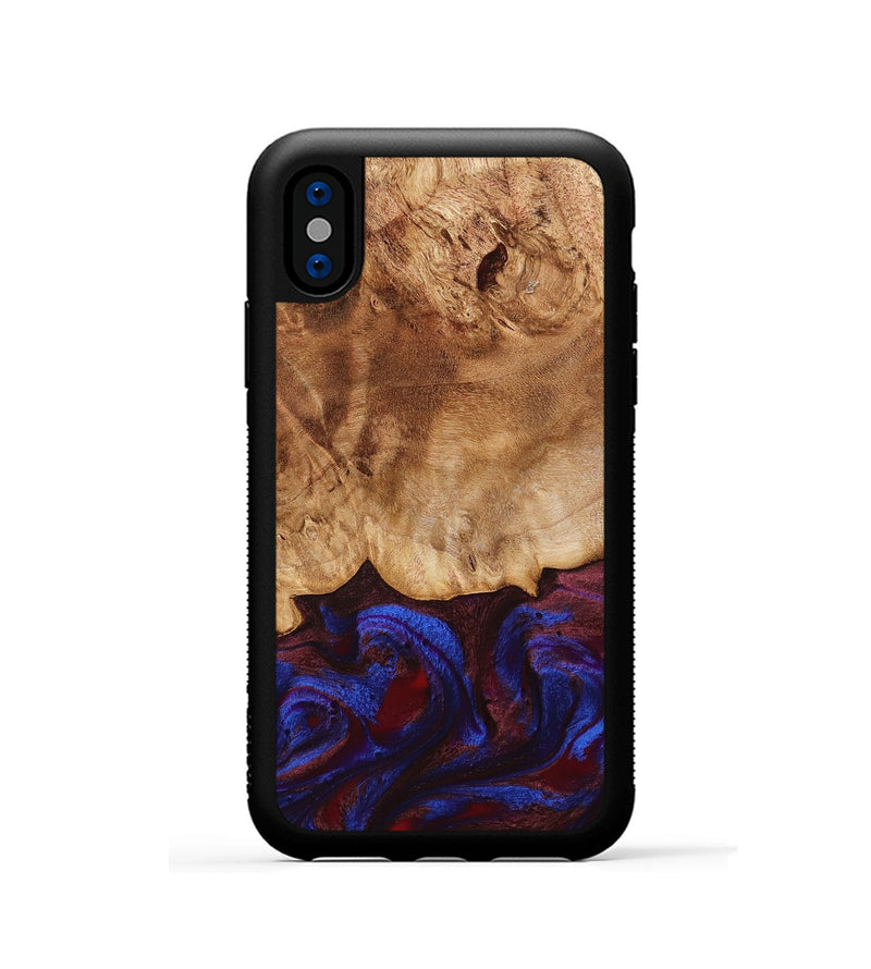 iPhone Xs Wood Phone Case - Tanisha (Red, 778808)